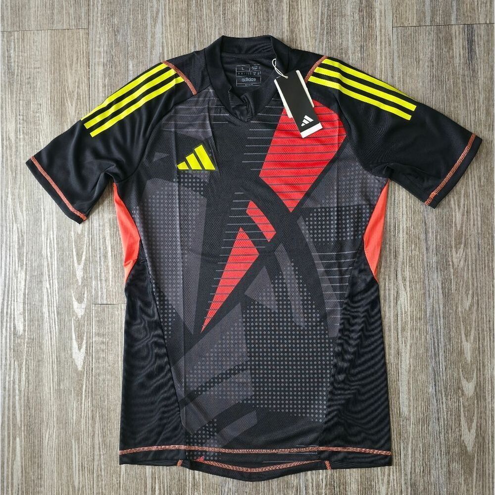 Adidas Tiro 24 Pro Soccer Goalkeeper Jersey Black Slim Fit IN0423 Men’s Large L